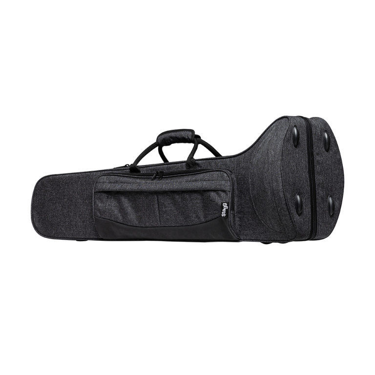 Soft case for trombone, grey