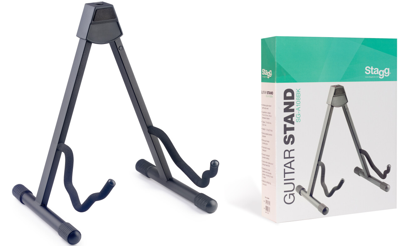 Foldable A-frame stand for acoustic, electric or » Stagg