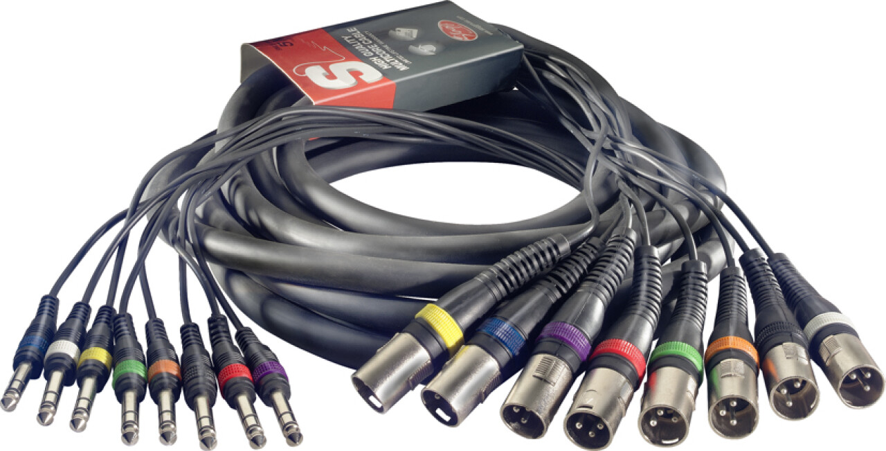 Stagg SML15/8XF8XM E Multicore Speaker Cable With 8 Female XLR And 8 Male XLR