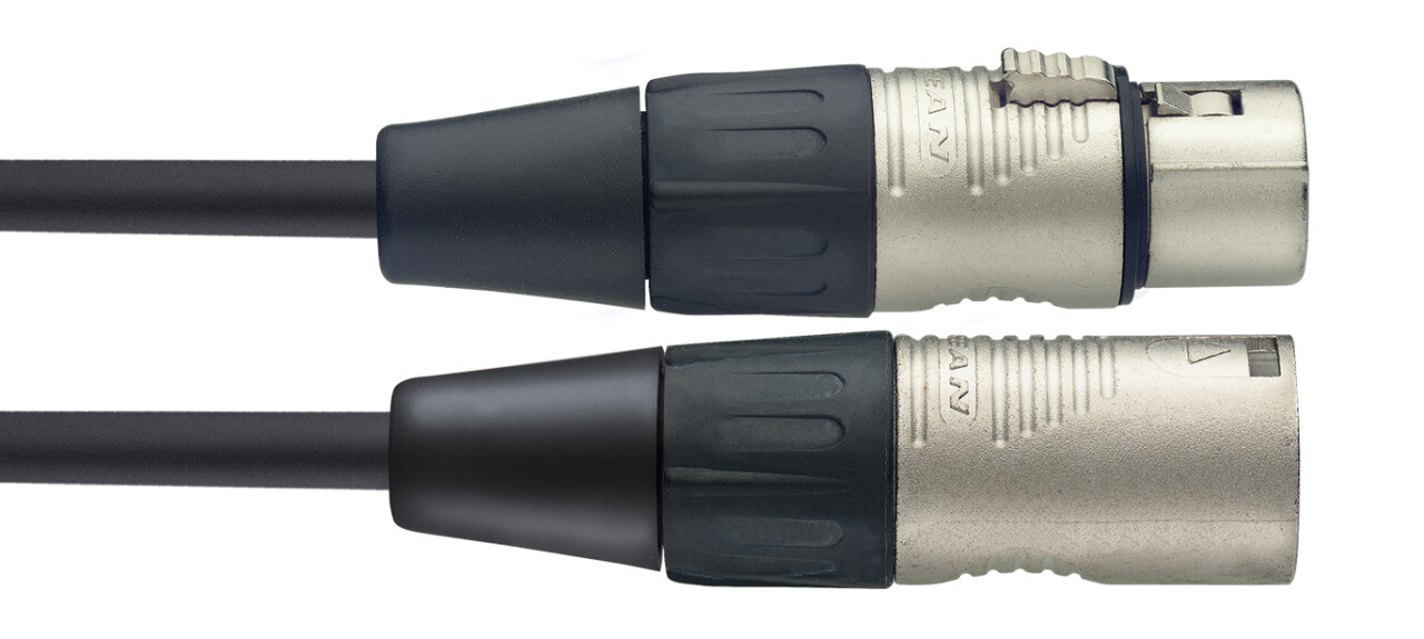 Stagg NMC1R N-Series Microphone Câble XLR Male/Femelle 1 m Noir
