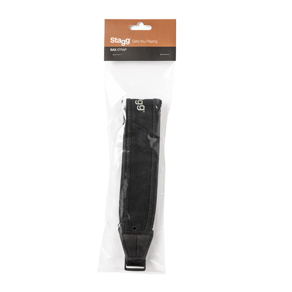 Stagg Saxophone Harness Strap - Adjustable Sax Strap For Comfortable Playing | Black
