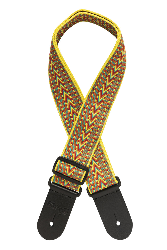 Woven cotton guitar strap with rafter pattern » Stagg