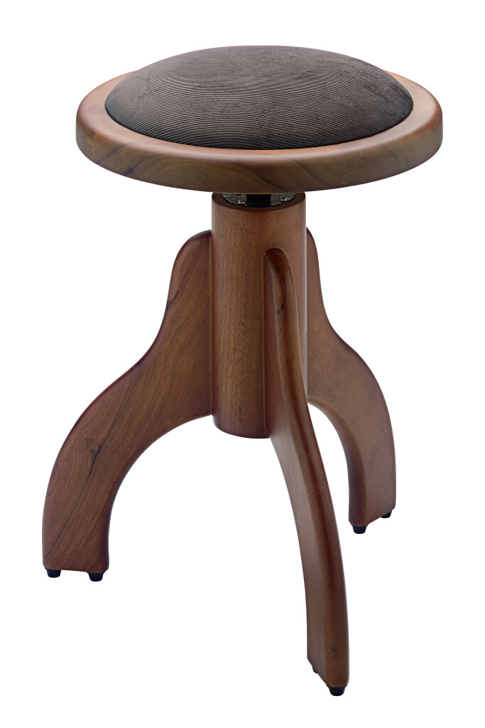 Black Stagg PS35 Piano Stool with Black Velvet Top with Adjustable Height 