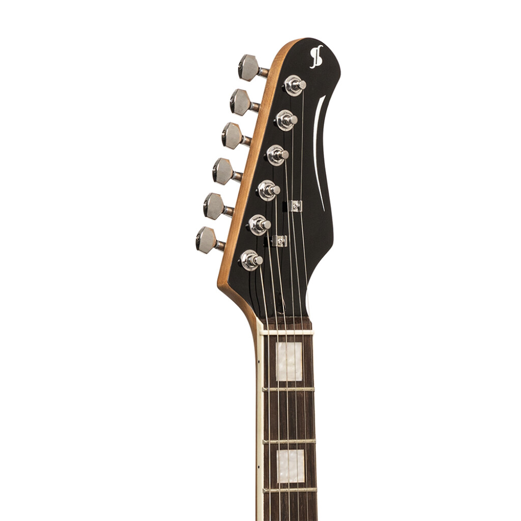 Stagg Guitare /électrique Silveray S/érie Nash avec corps en aulne massif Noir