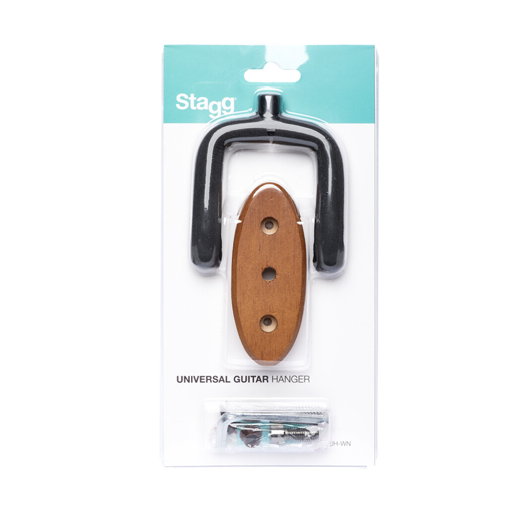 EU stock Stagg GUH-WN Universal Guitar Wall Hanger Holder With Wood Base 