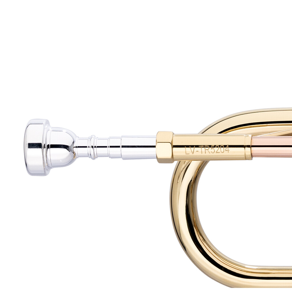Bb trumpet, MLbore, leadpipe in gold brass, with... » Stagg