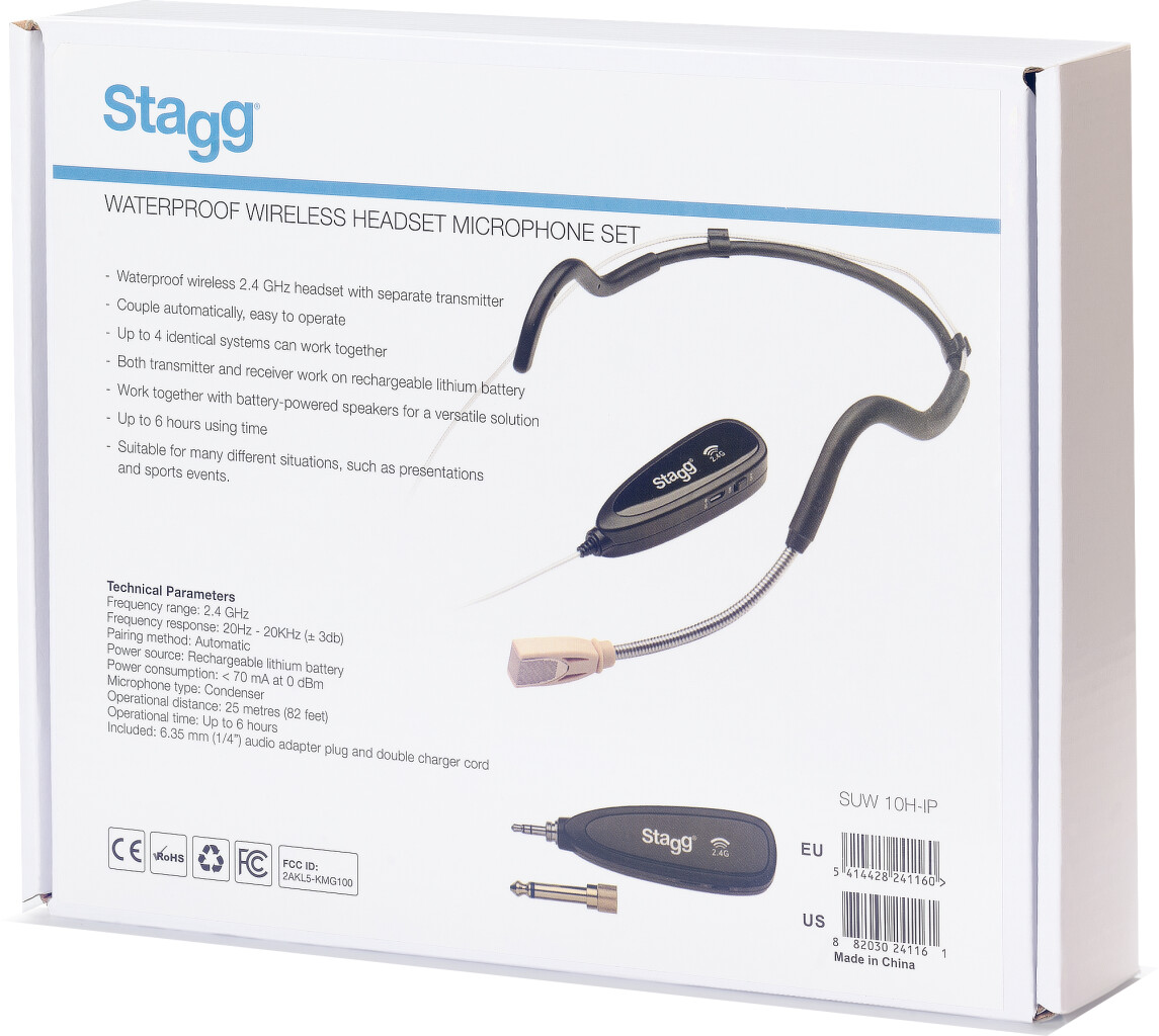 Micro-casque sans fil résistant à l'eau » Stagg