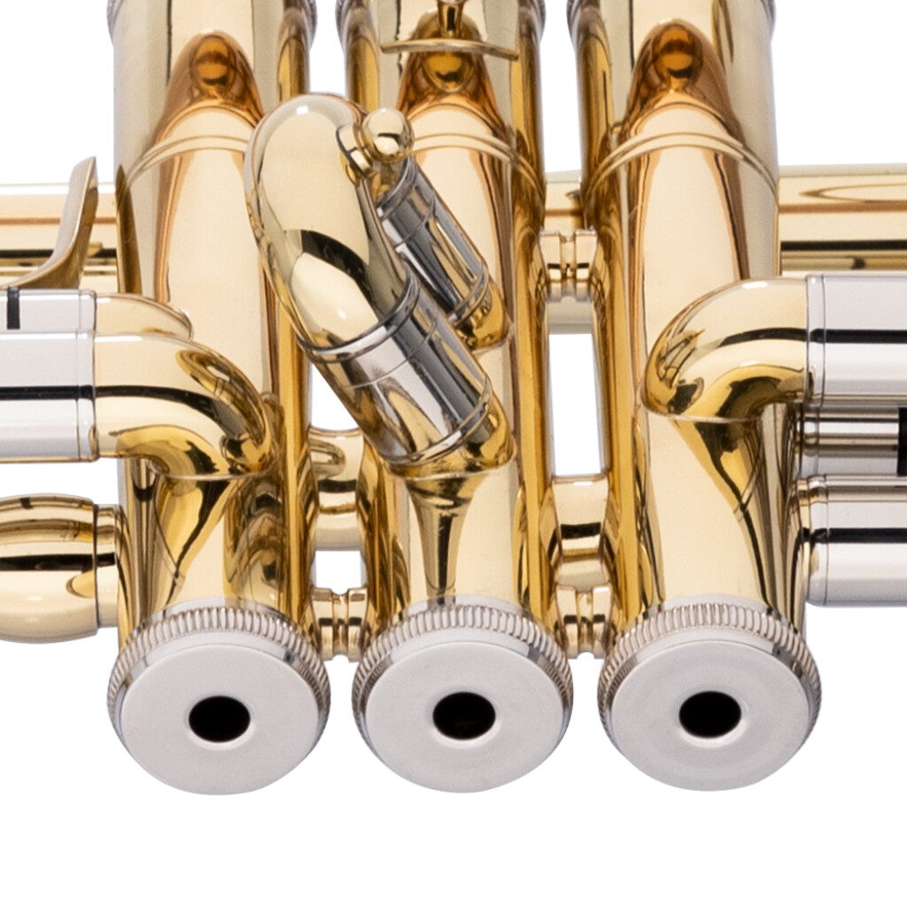 Bb trumpet, MLbore, leadpipe in gold brass, with... » Stagg