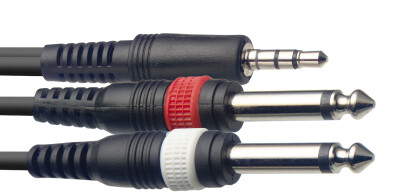 Twin cable, jack/jack (m/m), 60 cm (2') » Stagg