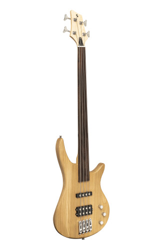 Stagg BC300FL Fretless 4-String Fusion Electric Bass Guitar Natural