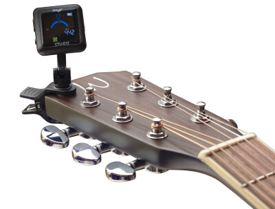 Black automatic chromatic clip-on tuner, rechargeable
