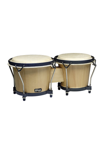 STAGG 10 TAMBOURIN A MAIN 1RG CYMBALES NOIR