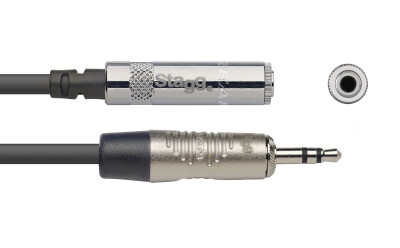 Stagg NAC3MPSR cable de audio estéreo mini jack - mini jack