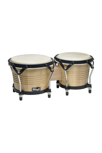 STAGG 10 TAMBOURIN A MAIN 1RG CYMBALES NOIR